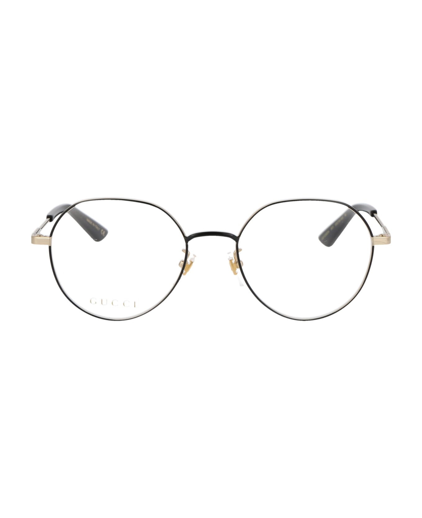 Gucci Eyewear Gg1232oa Glasses - 001 BLACK GOLD TRANSPARENT