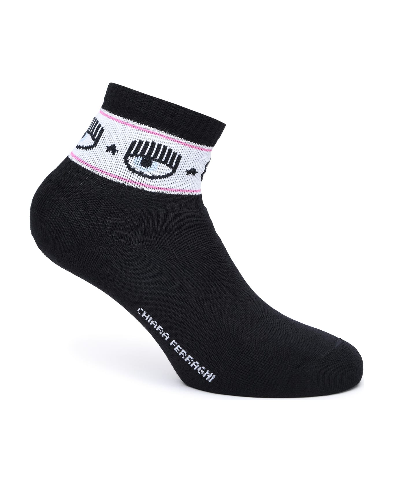 Chiara Ferragni Black Cotton Blend Socks - Black