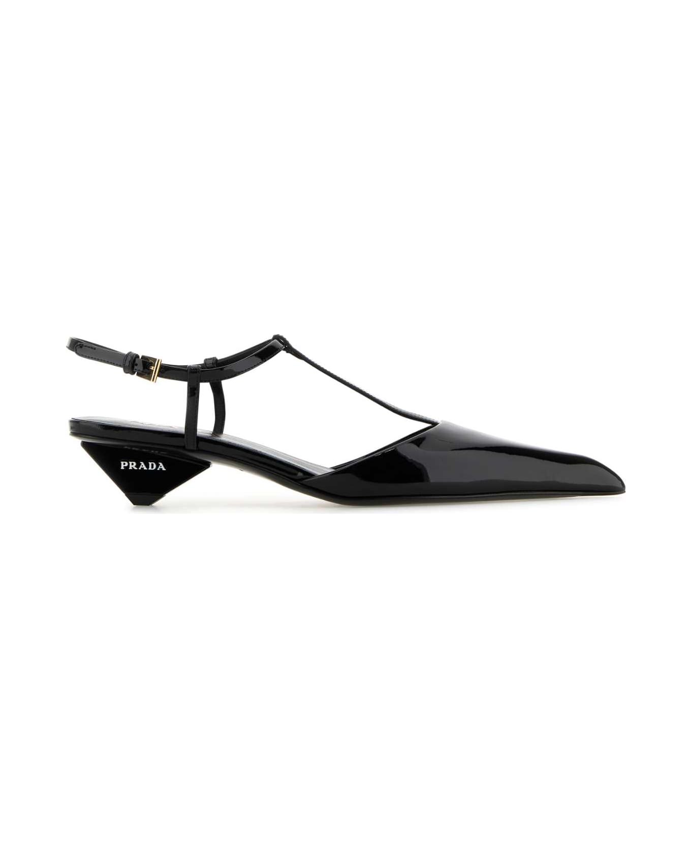 Prada Black Leather Pumps - F0002