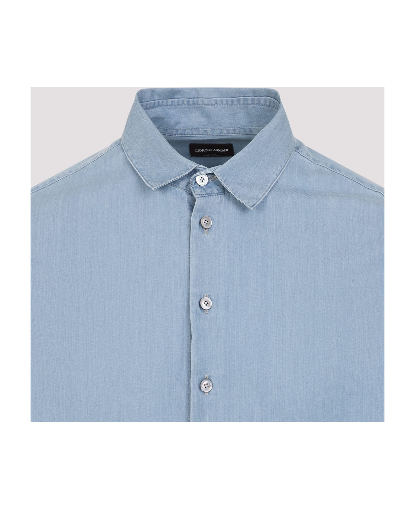 Giorgio Armani Cotton Shirt - Light Blue Denim