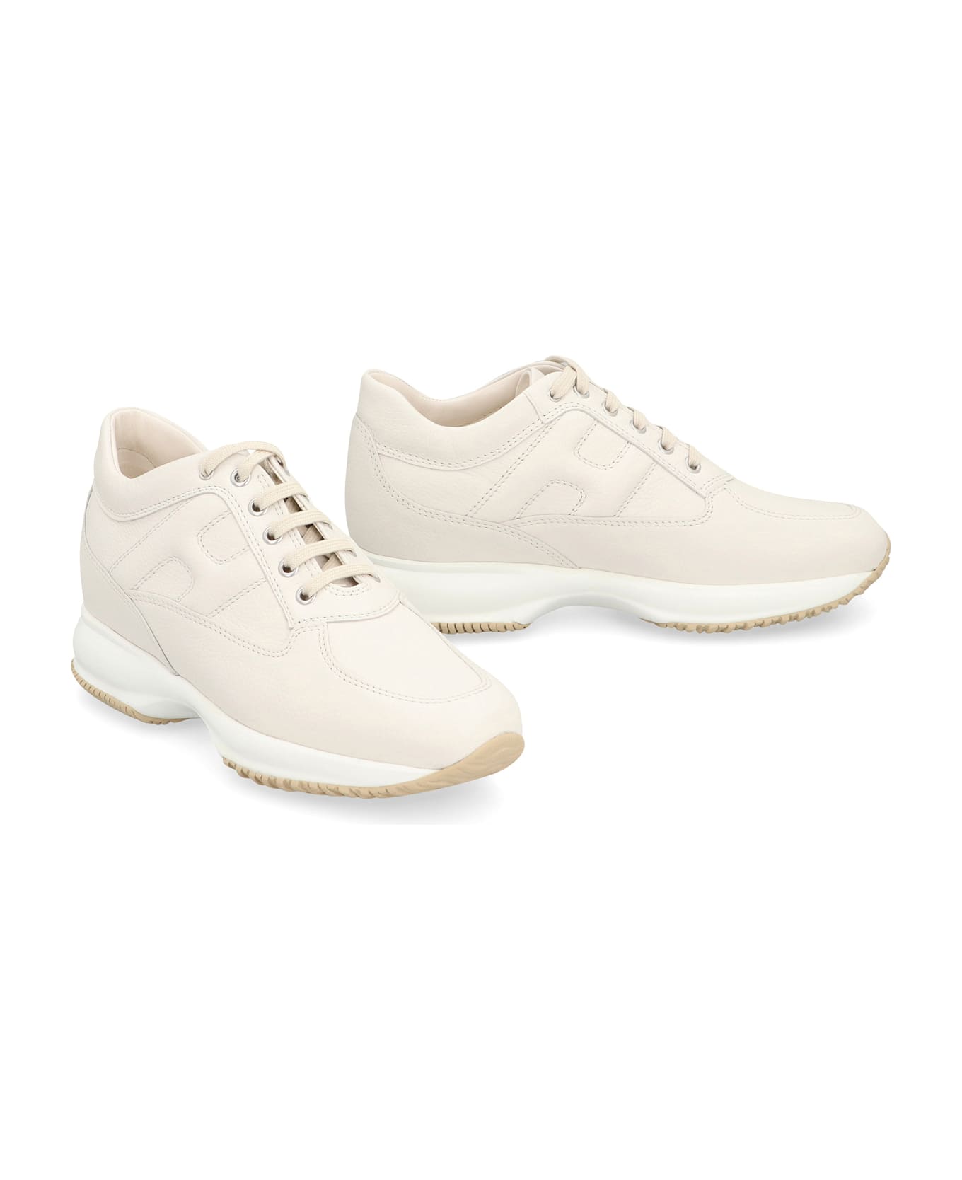 Hogan Interactive Leather Sneakers - White