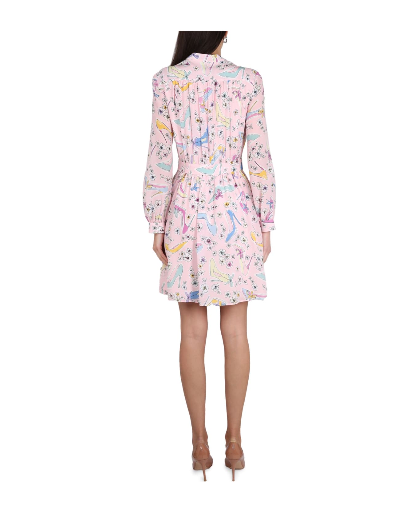 Boutique Moschino Heels And Flowers Dress - ROSA