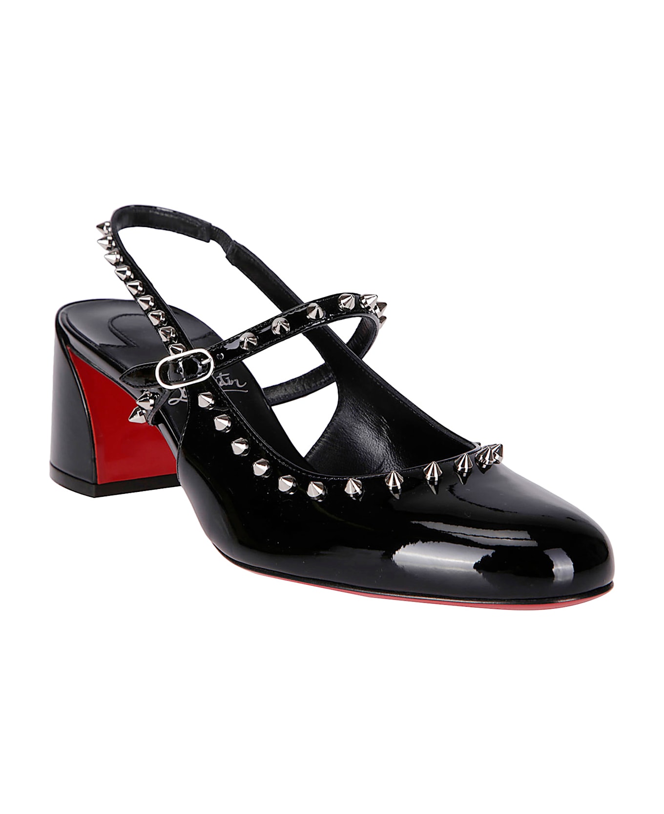 Christian Louboutin Janispikes 55 - BLACK/LIN BLACK
