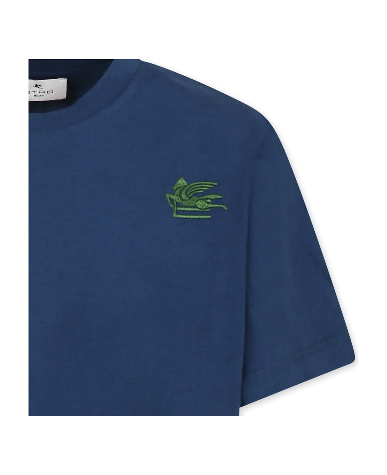 Etro Blue T-shirt For Boy Pegasus - Blue