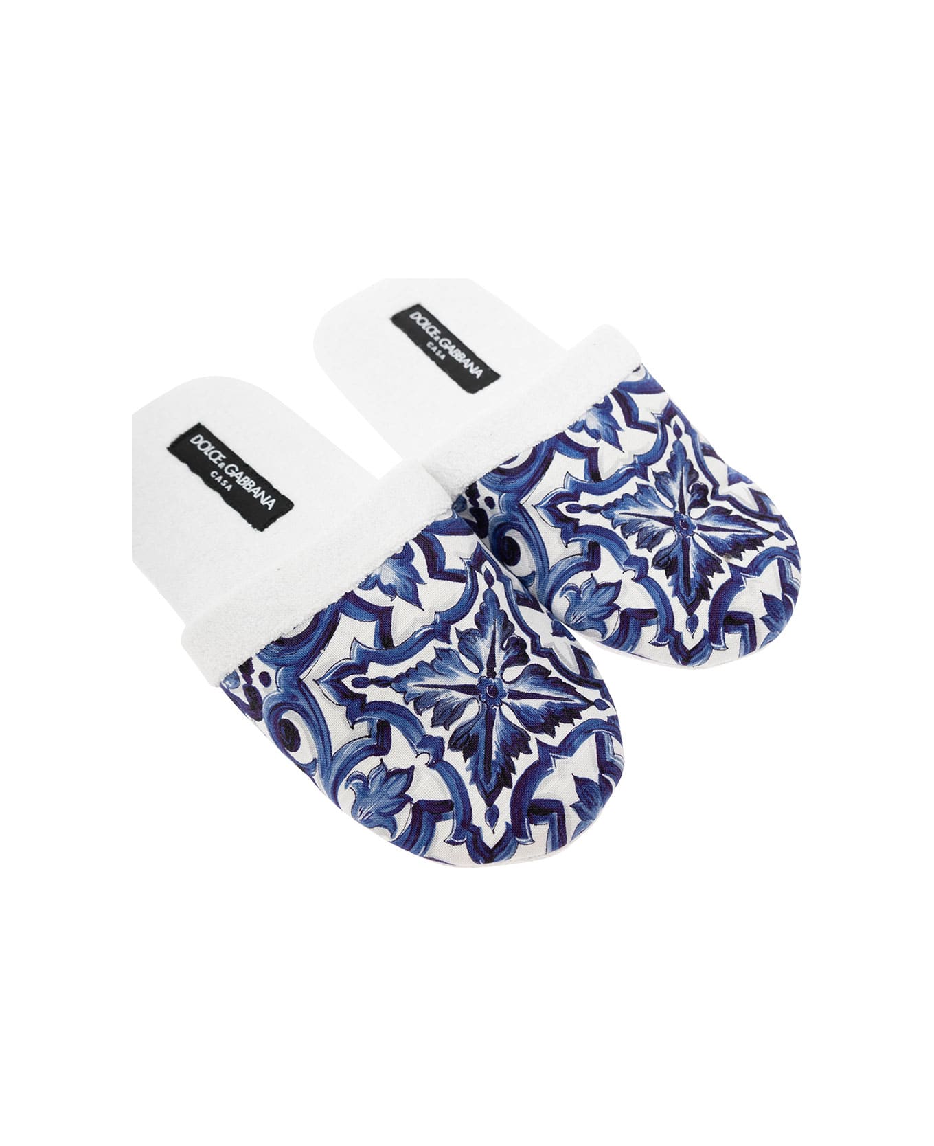 Dolce & Gabbana Slippers Blu Mediterraneo - White