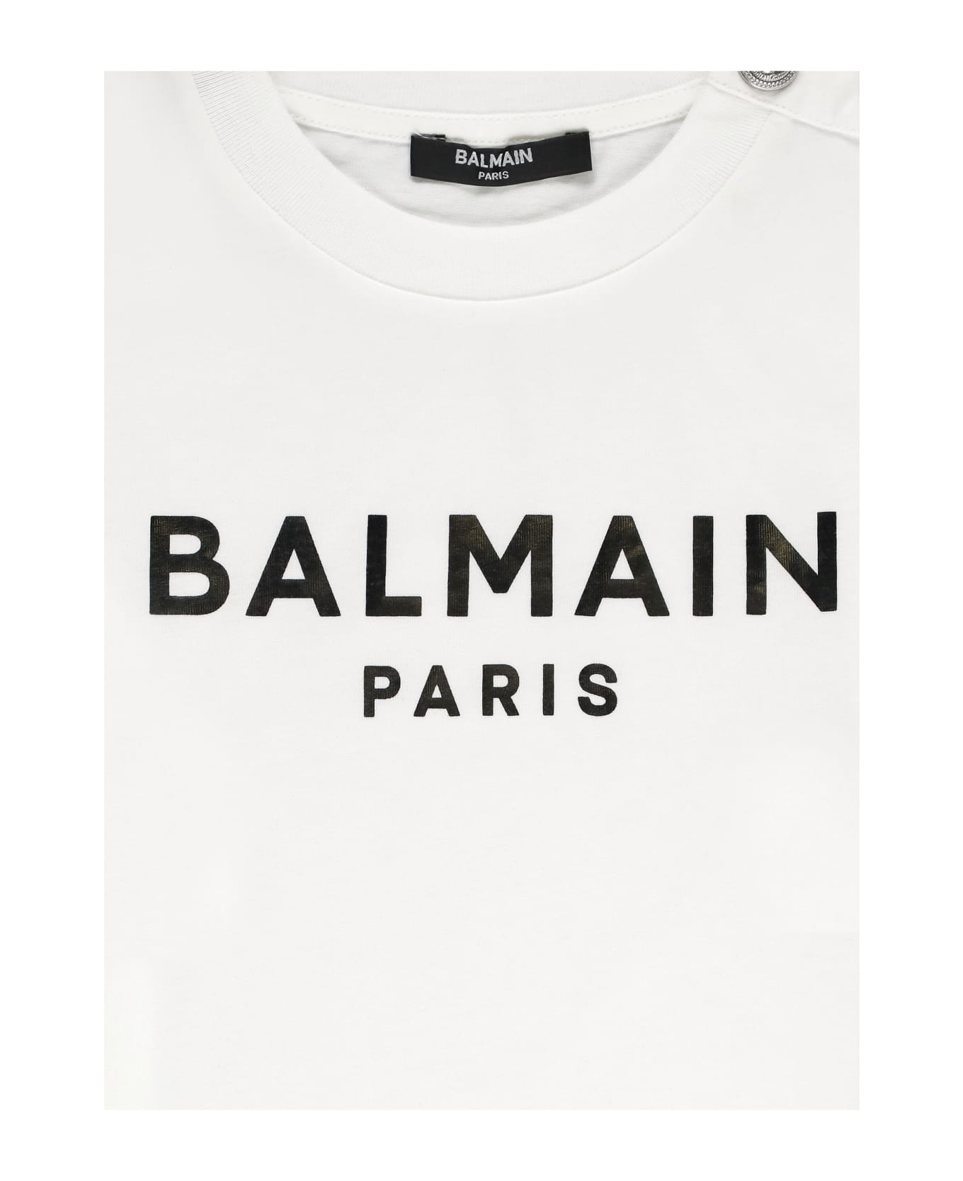 Balmain Cotton T-shirt With Logo - White Tシャツ＆ポロシャツ