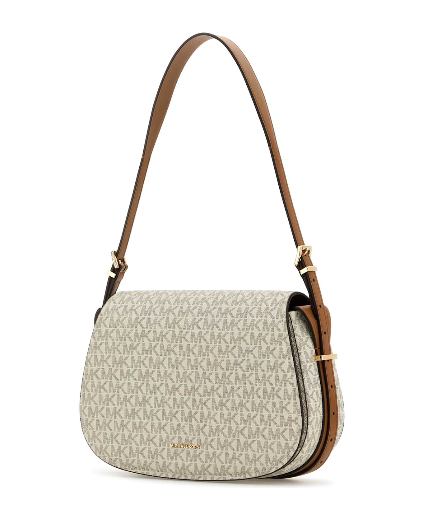 Michael Kors Printed Canvas Moore Shoulder Bag - VANILLAACRN