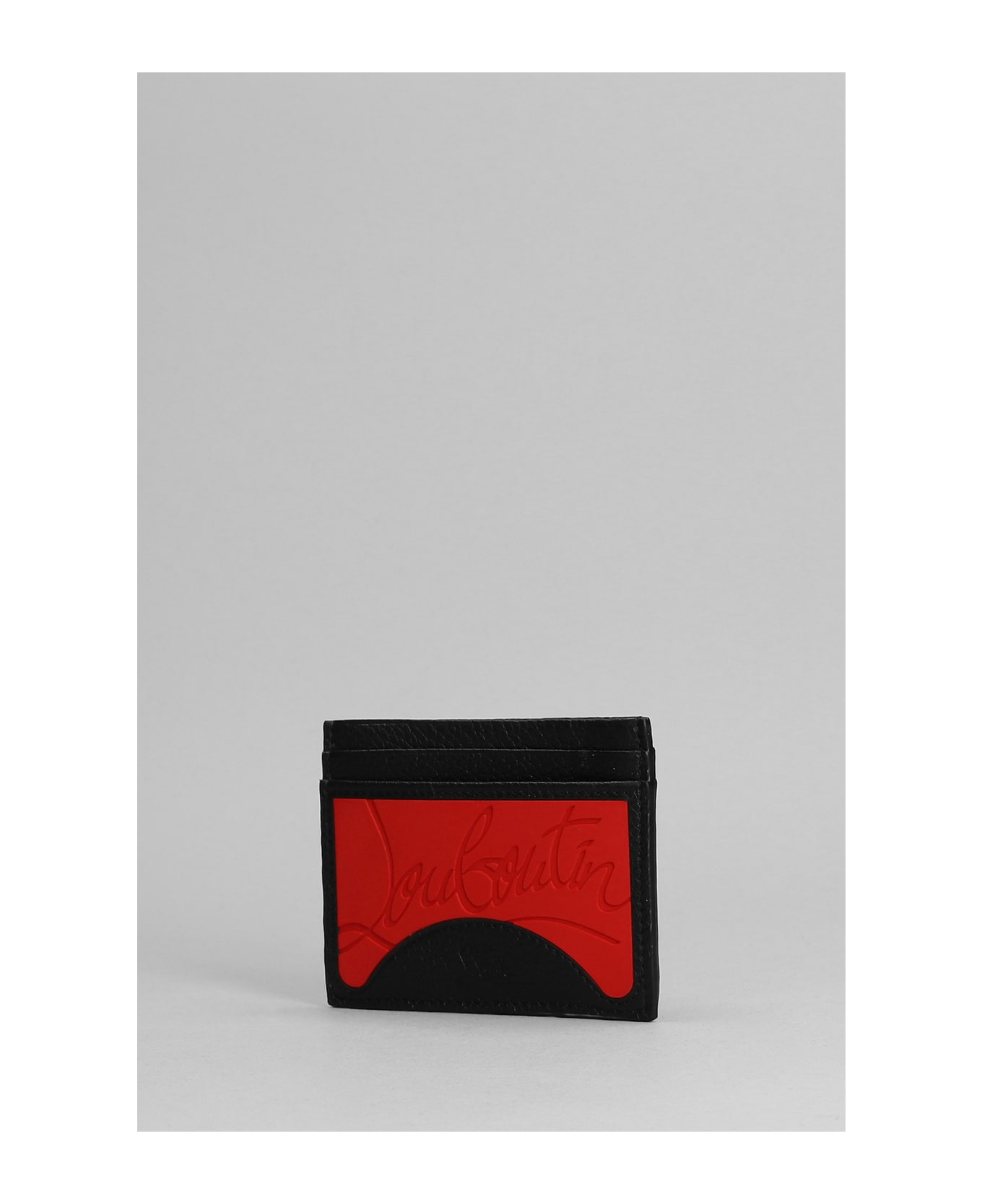 Christian Louboutin Wallet In Red Leather - Loubi/black 財布