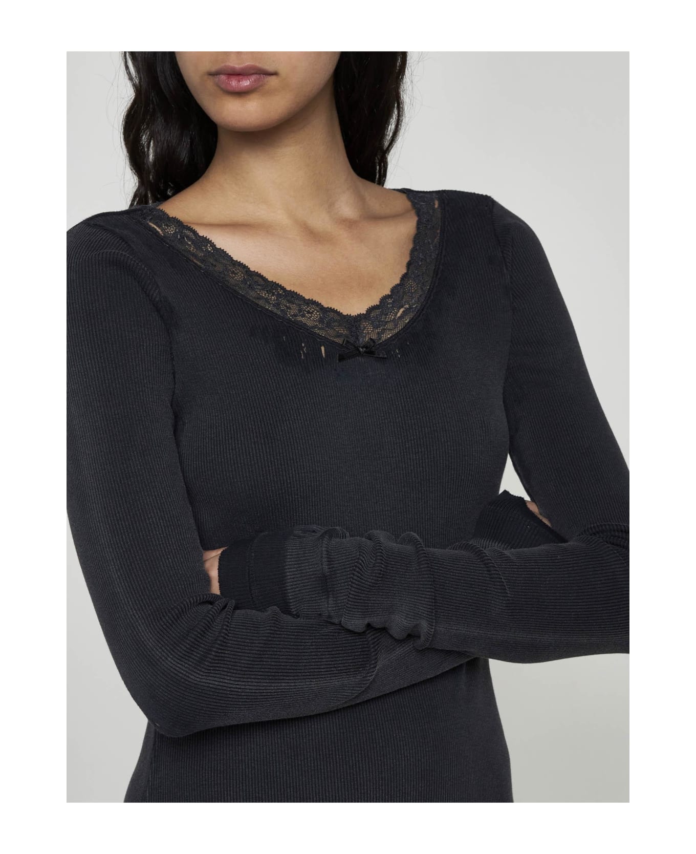 Balenciaga Cotton Maxi Dress - BLACK