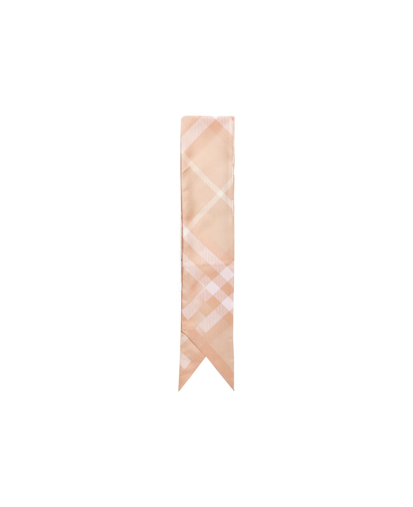 Burberry Check Thin Scarf - Peach