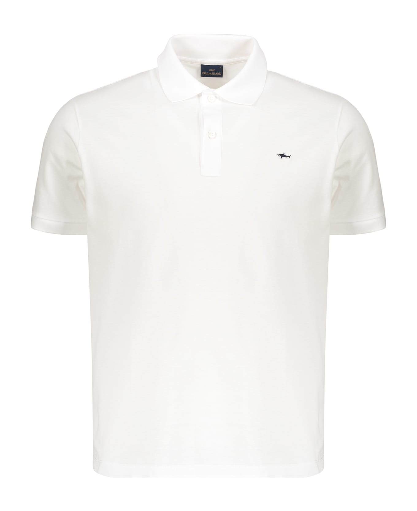 Paul&Shark Short Sleeve Cotton Polo Shirt - White