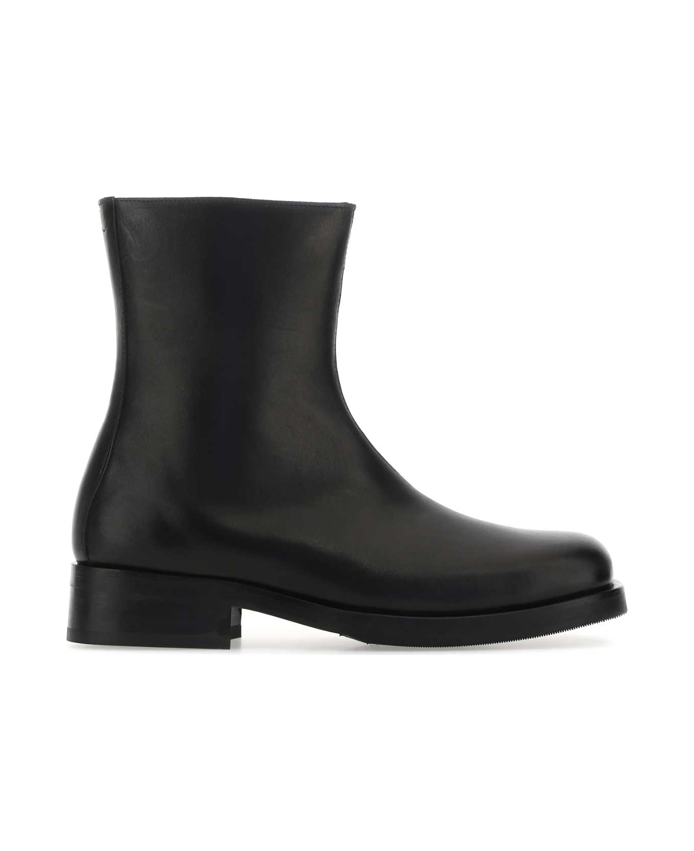 Our Legacy Black Leather Camion Ankle Boots - BLACK
