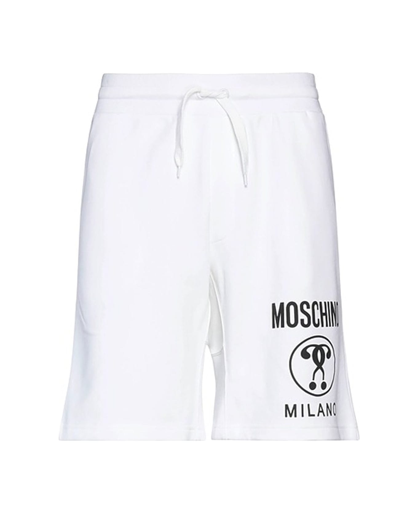 Moschino Couture Cotton Logo Shorts - White