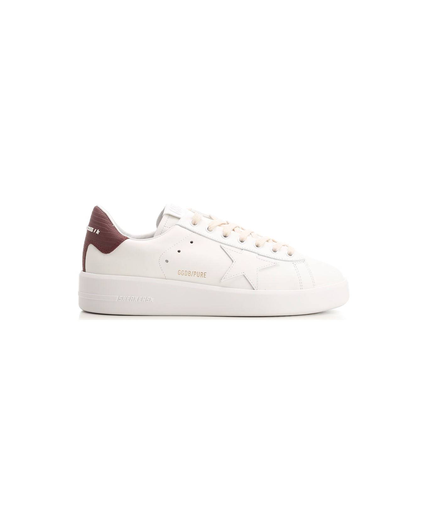 Golden Goose Pure New Leather Sneakers - White/Bordeaux