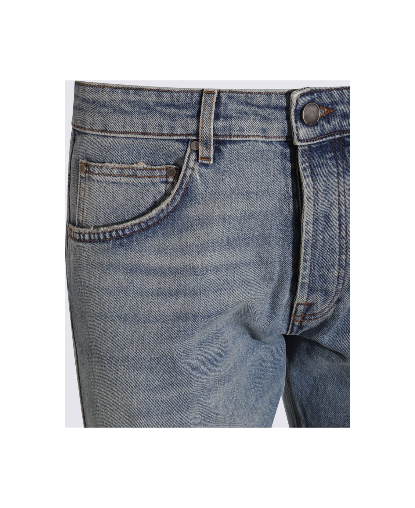 Lardini Light Blue Cotton Denim Jeans - Blue デニム