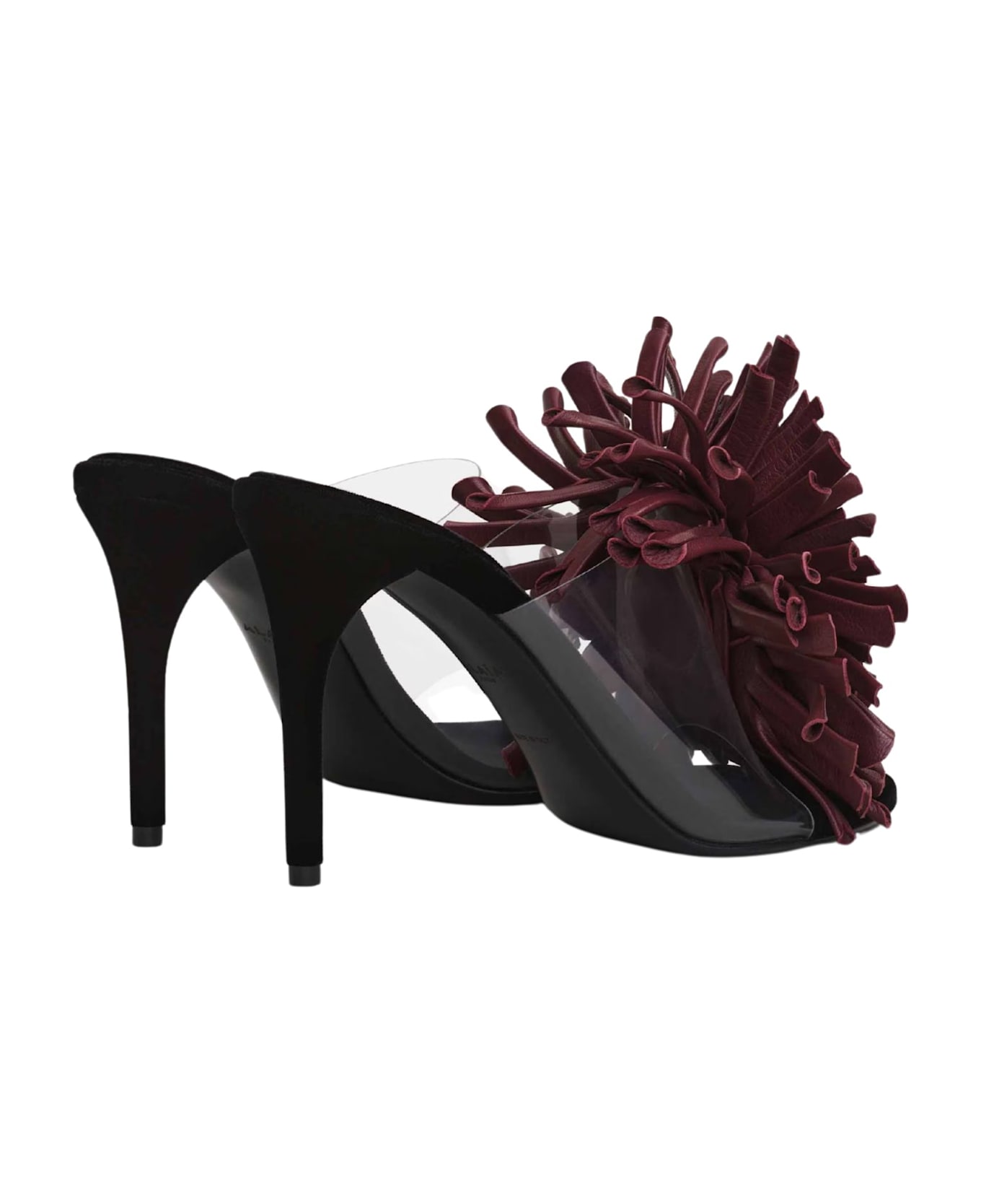 Alaia Asymmetrical Sandal - Bordeaux