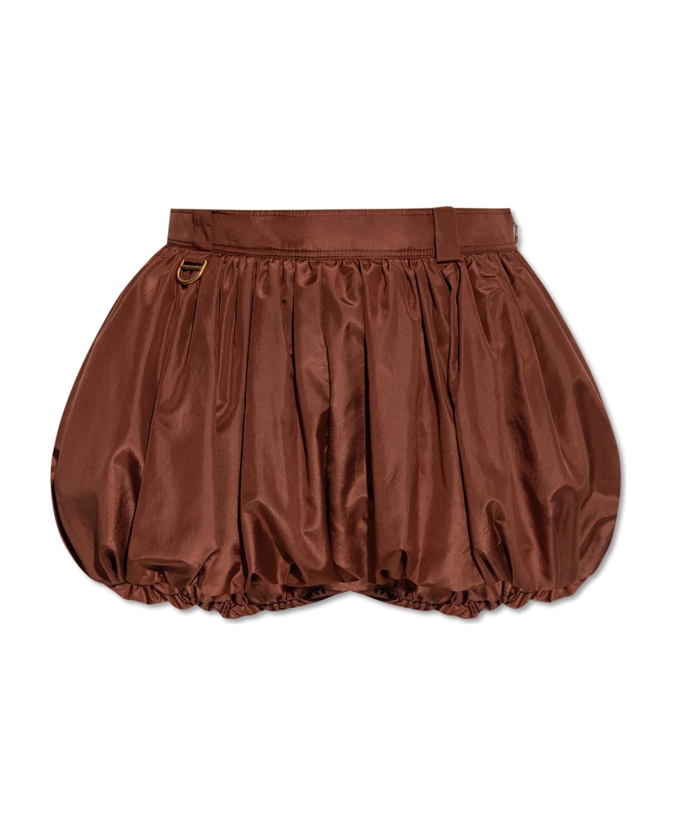 Chloé Silk Shorts - CHESTNUT BROWN