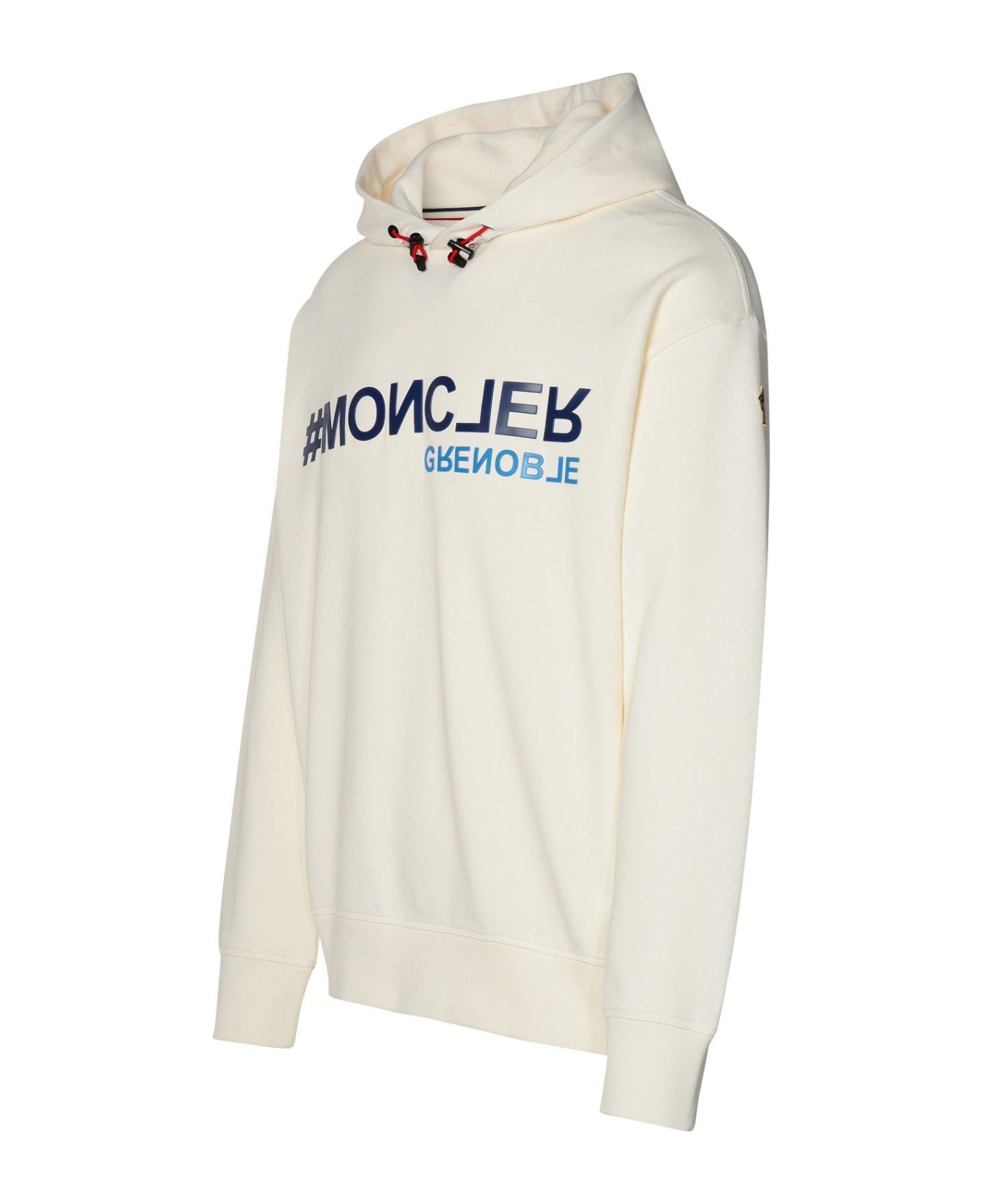 Moncler Grenoble Logo Printed Jersey Hoodie - White
