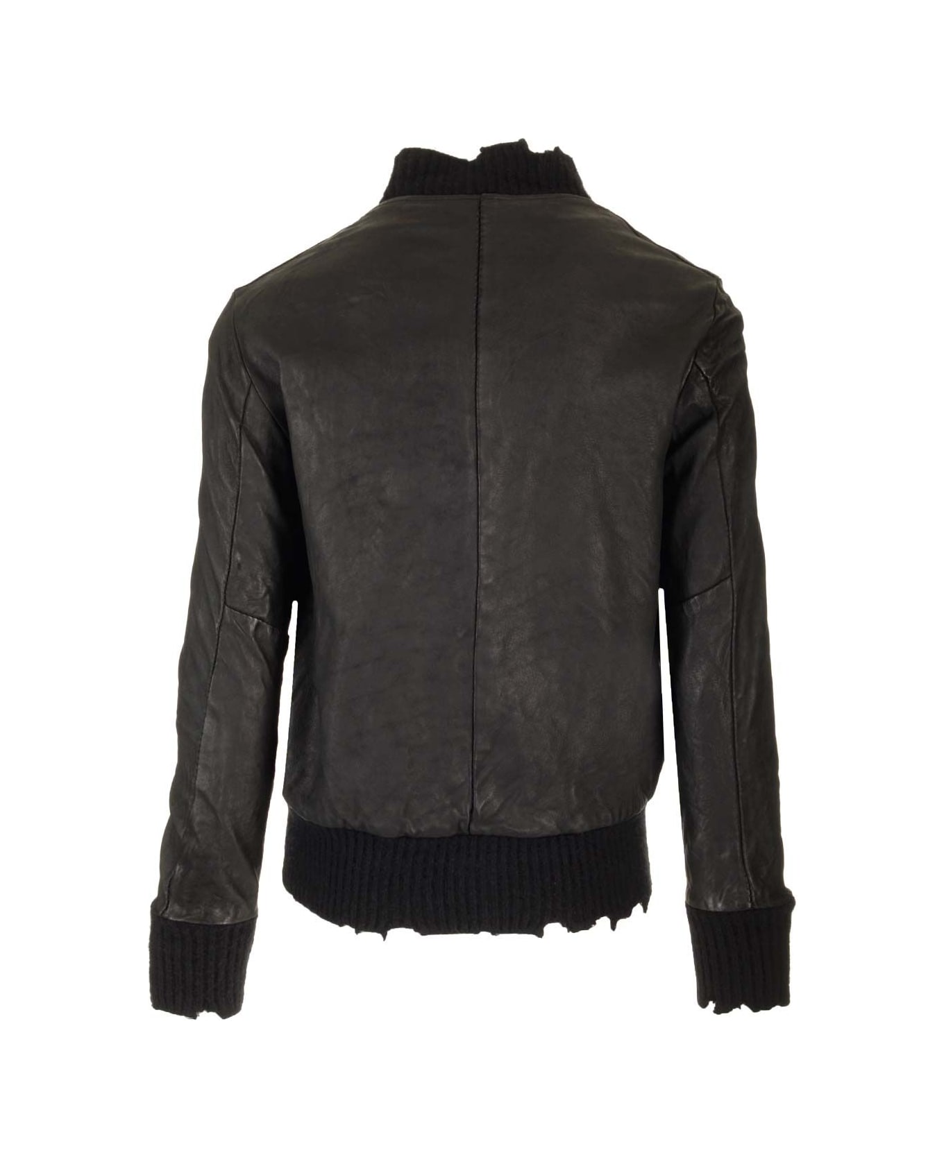 Giorgio Brato Bomber Brushed Vegetal Lamb Leather - Black