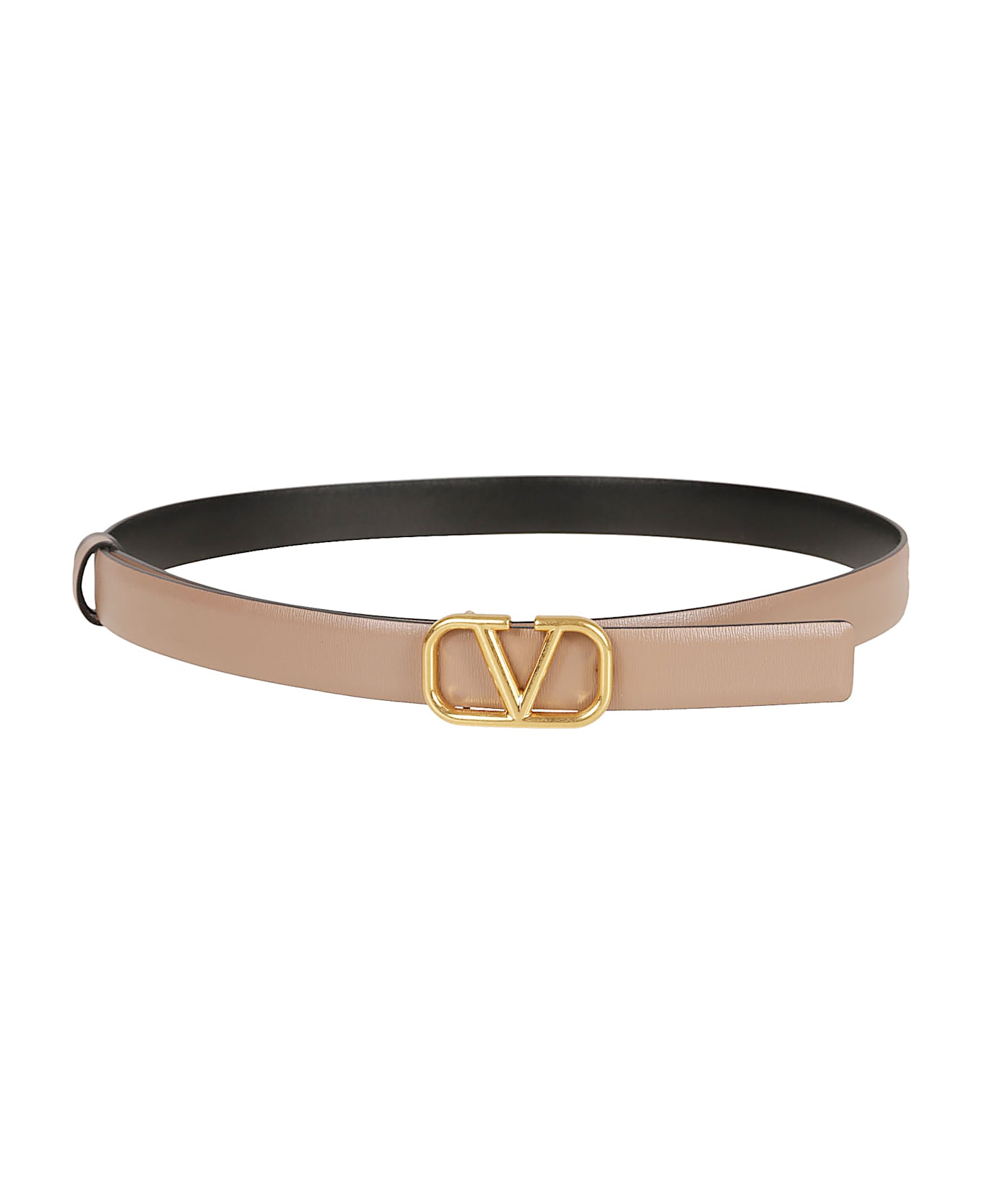 Valentino Garavani Logo Buckle Belt - Smokey Brown/Black