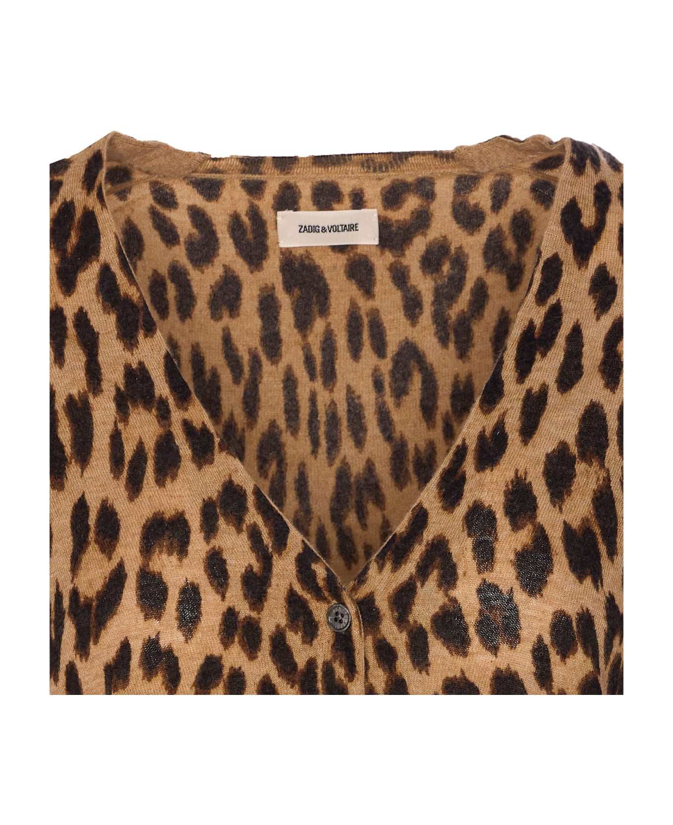 Zadig 
Voltaire Manala Leo Print Cardigan - Brown