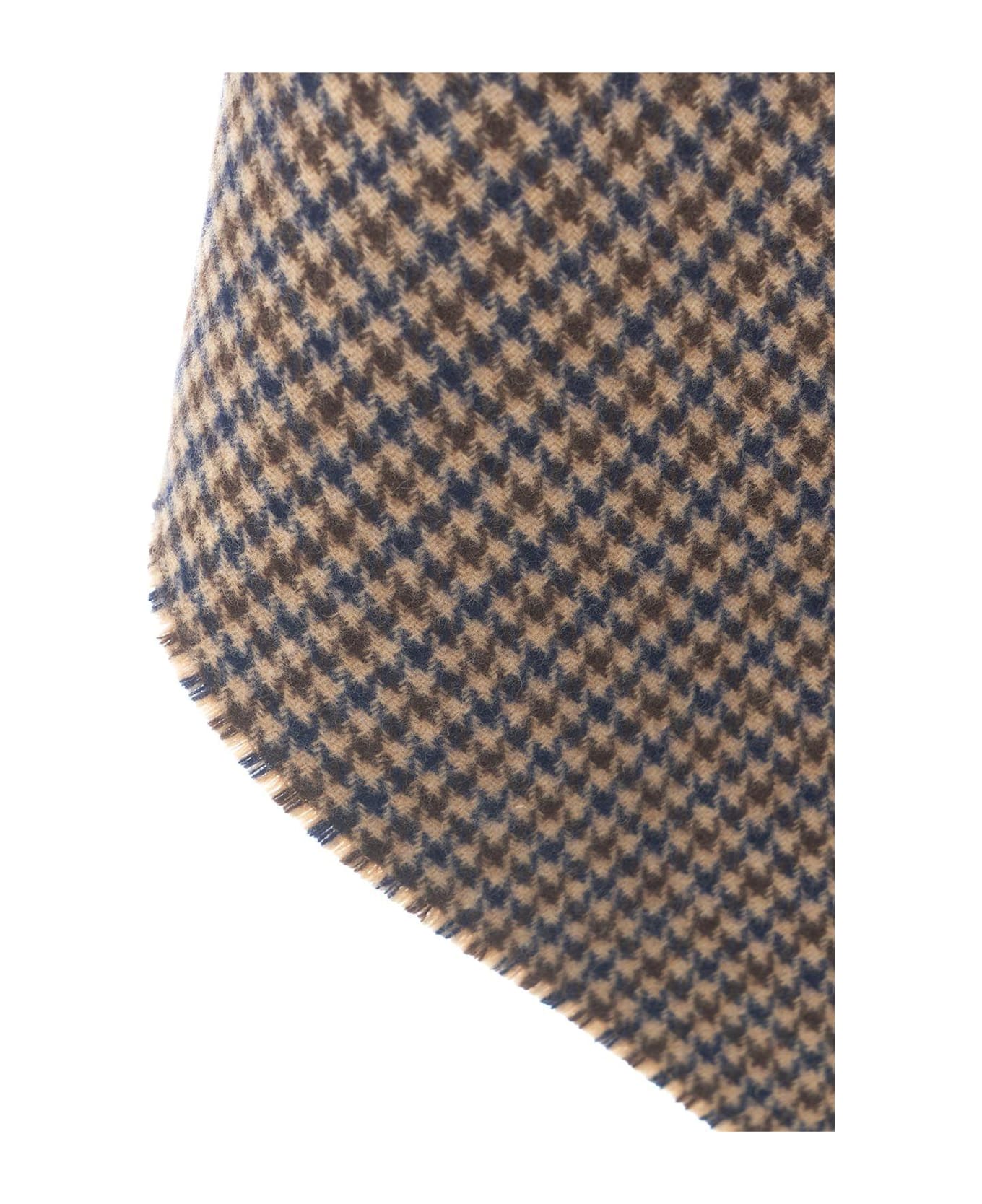 【送料&関税込】Woolrich Check-patterned Fringed Cape 25358318_55551649_1000.jpg