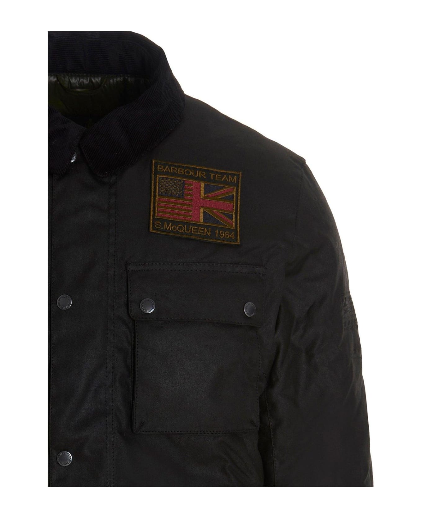 Barbour International Workers Wax Black Jacket - Black