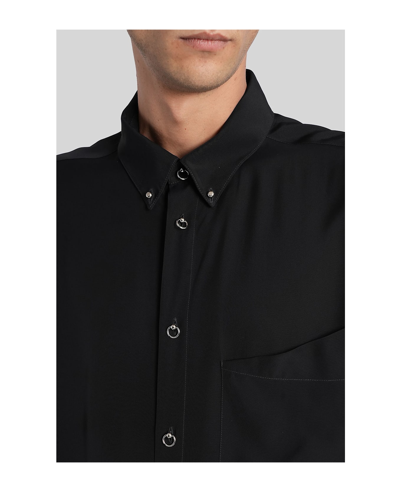 Mugler Shirt In Black Viscose - black