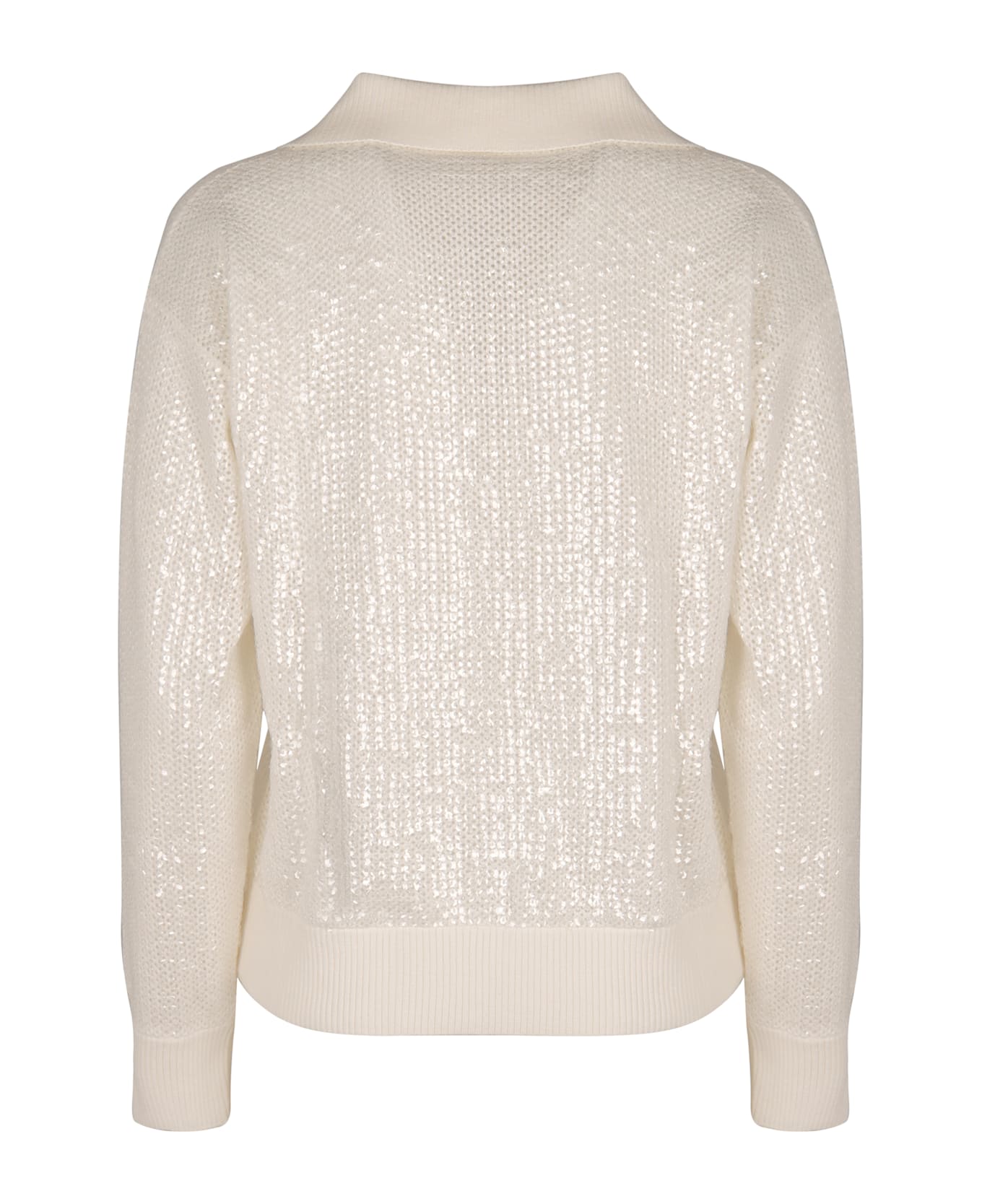 Parosh Sequin Sweater - panna