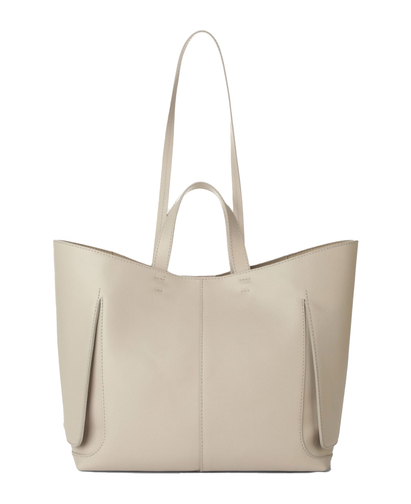Orciani Stone Leather Shopping Bag - PIETRA