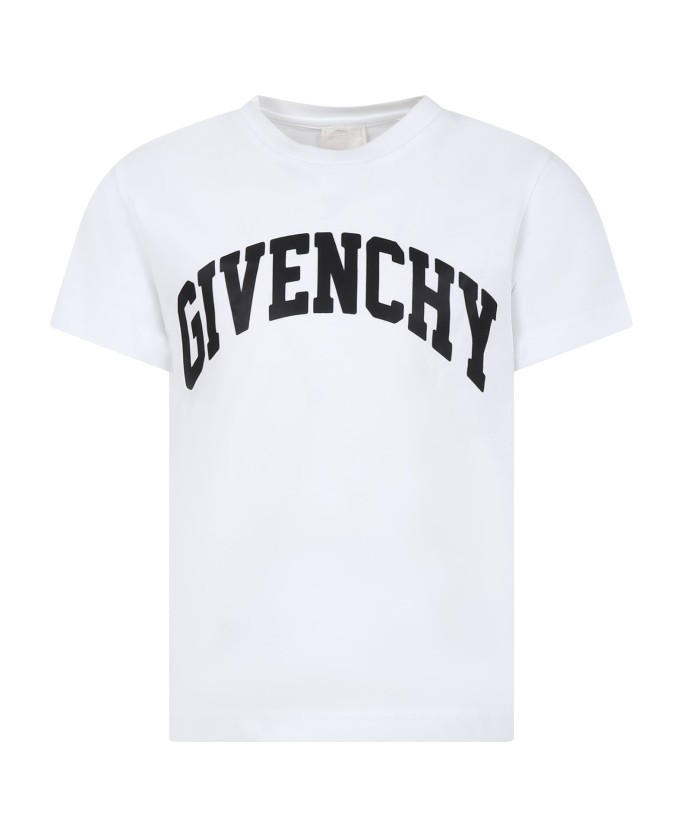 Givenchy White T-shirt For Boy With Logo - White Tシャツ＆ポロシャツ
