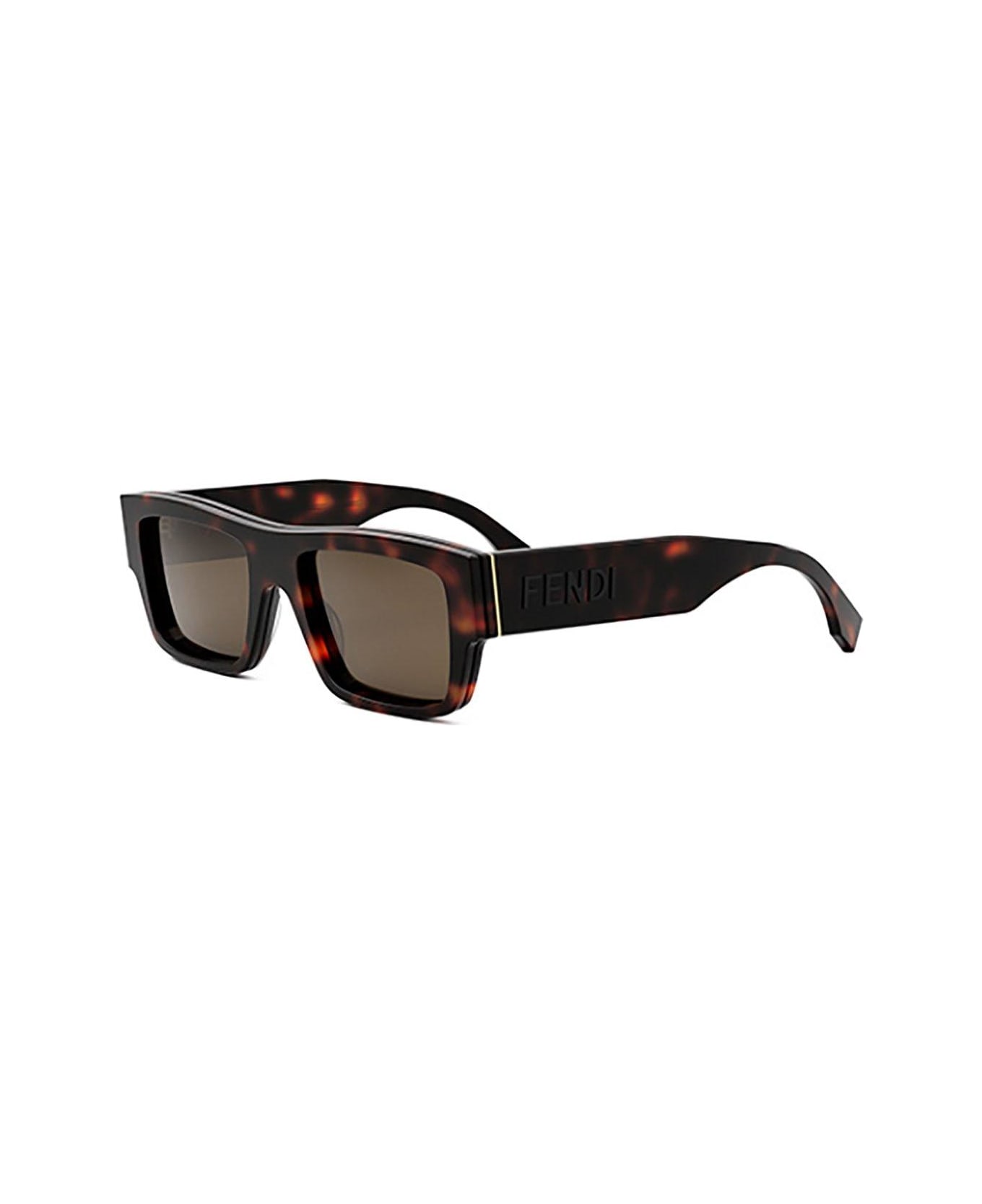 Fendi Eyewear Rectangular Frame Sunglasses - Havana/Marrone