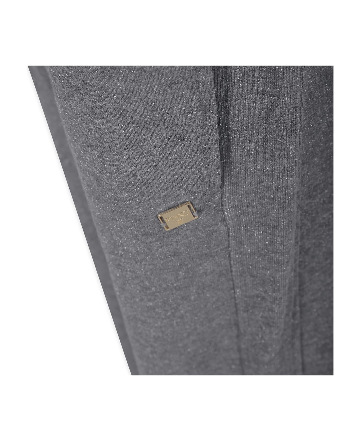 Pinko Grey Trousers For Girl With Logo - Grey
