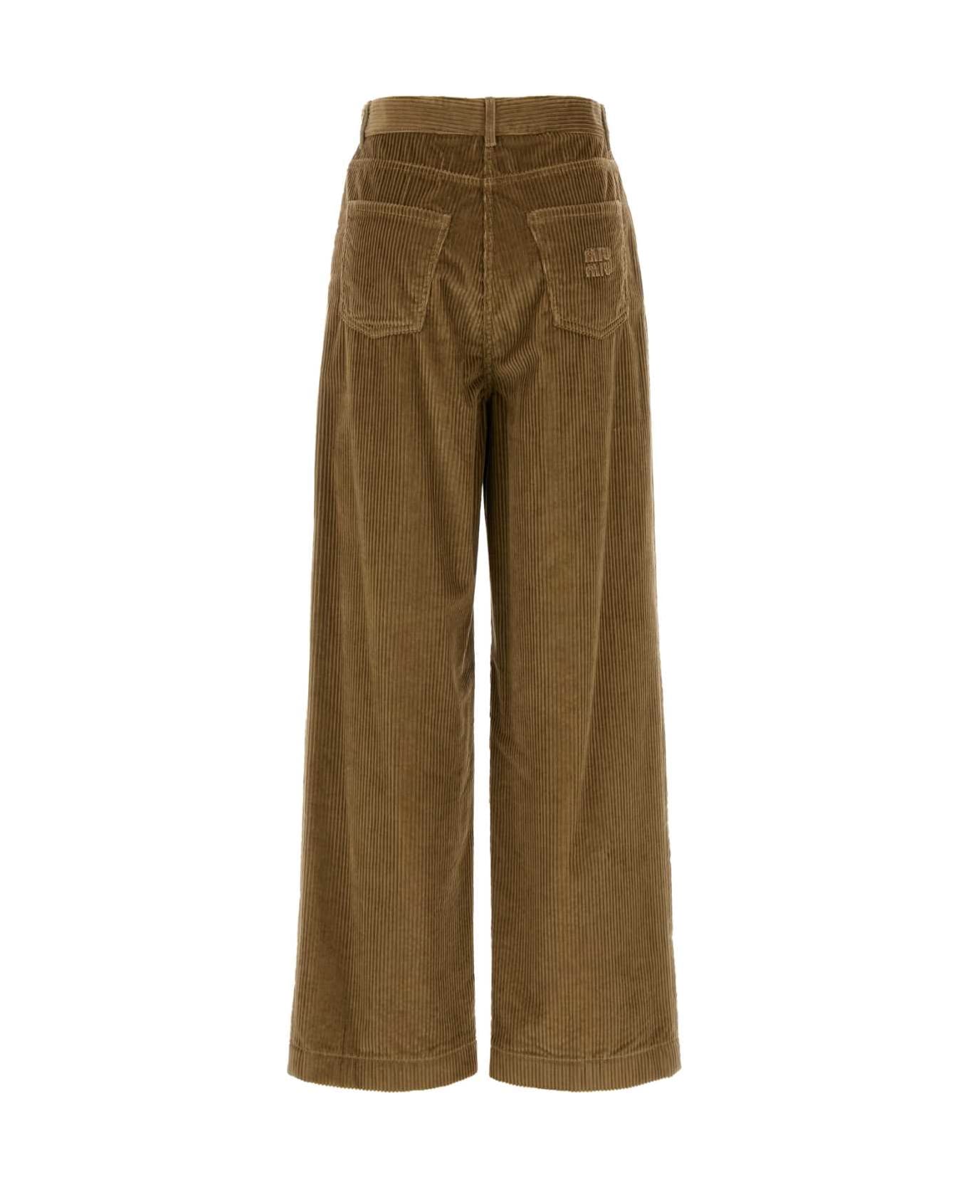 Miu Miu Camel Corduroy Pant - SUGHERO