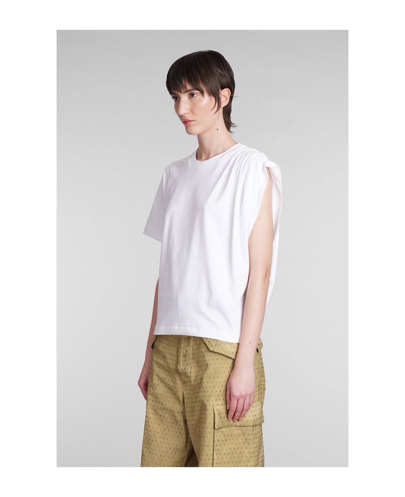 Laneus T-shirt In White Cotton - white
