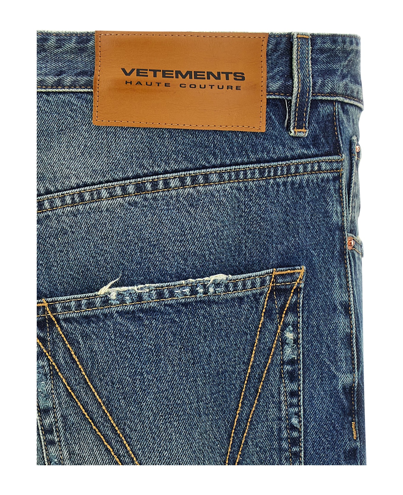 VETEMENTS 
blue Distressed Baggy
 Jeans - Blue