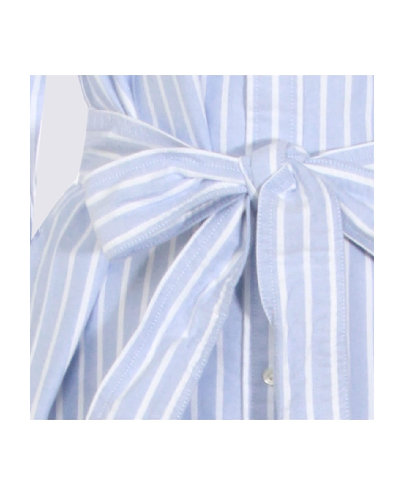 Polo Ralph Lauren Blue And White Cotton Dress - Blue