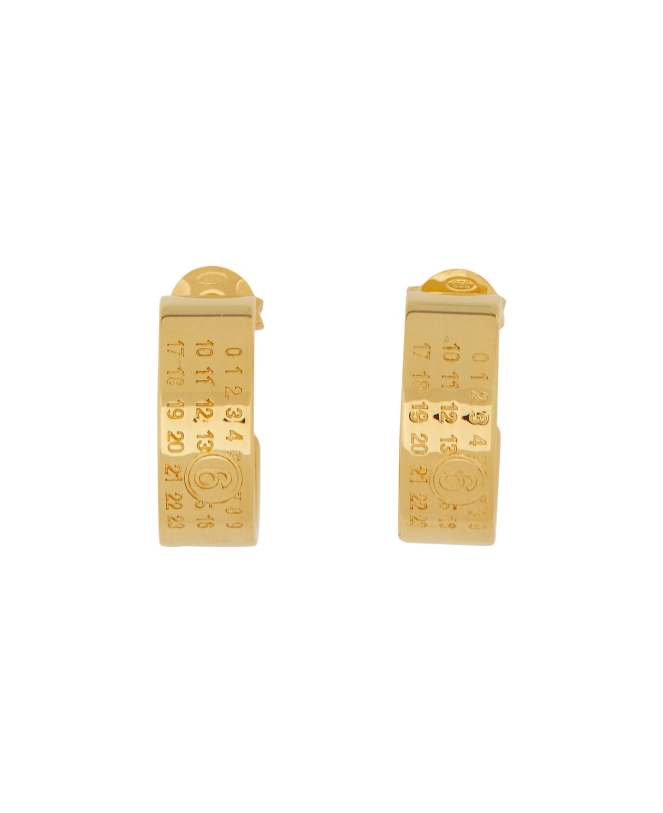 MM6 Maison Margiela Logo Earrings - GOLD