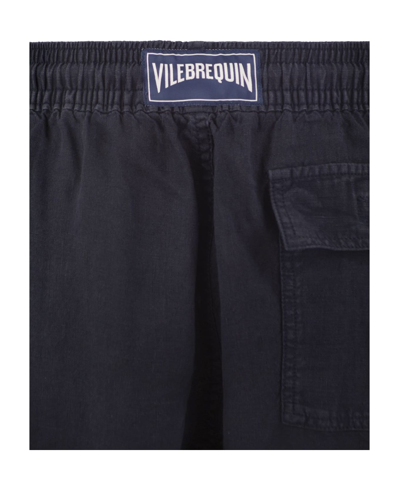 Vilebrequin Linen Cargo Bermuda Shorts - Marine Blue