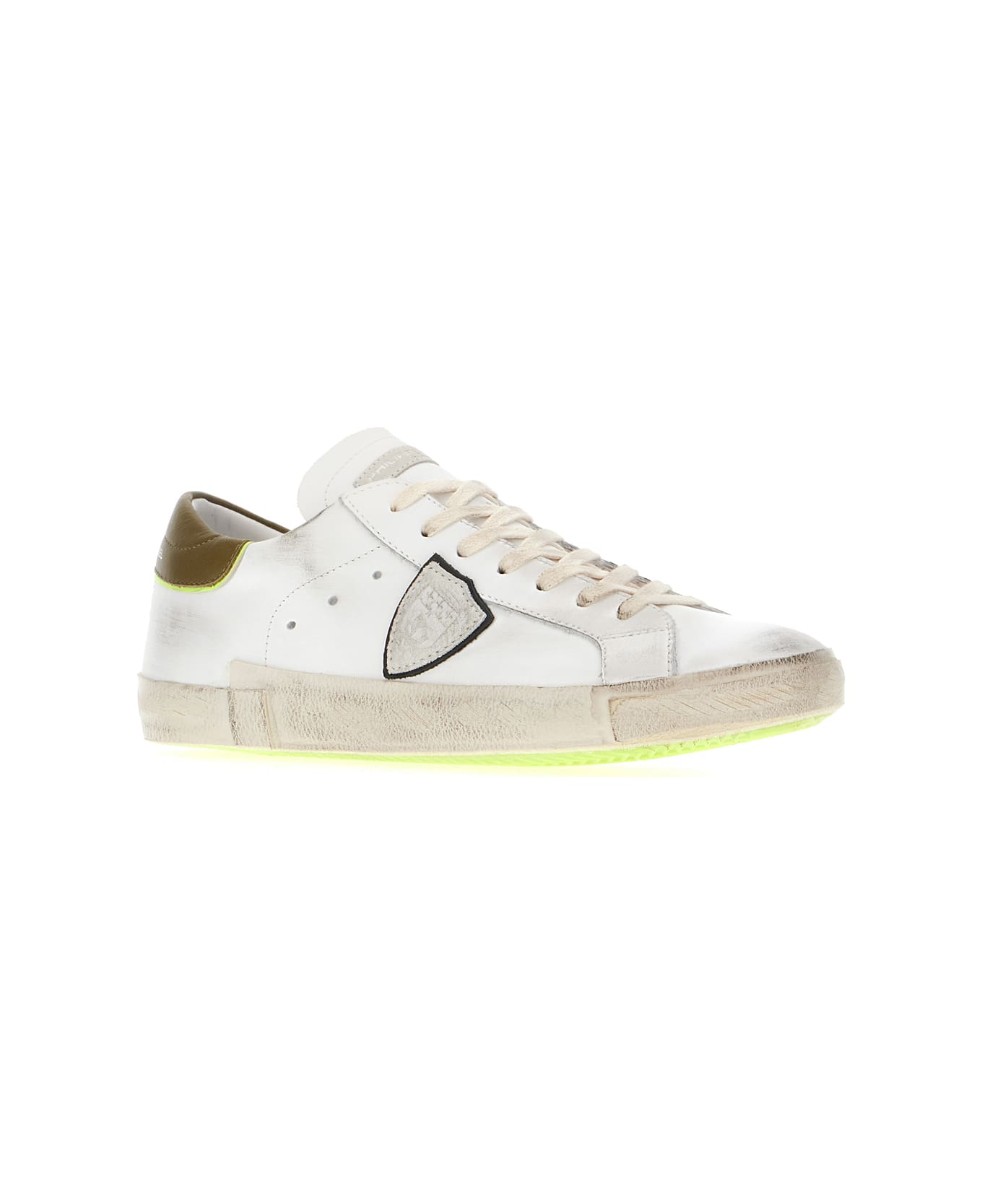 Philippe Model Multicolor Leather Prsx Sneakers - BIANCO MILITARE
