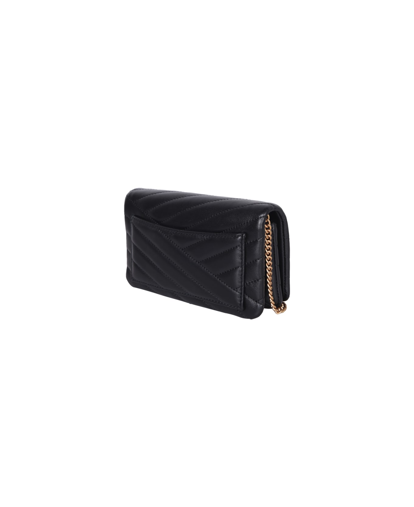 Tory Burch Kira Chevron Chain Wallet - Black