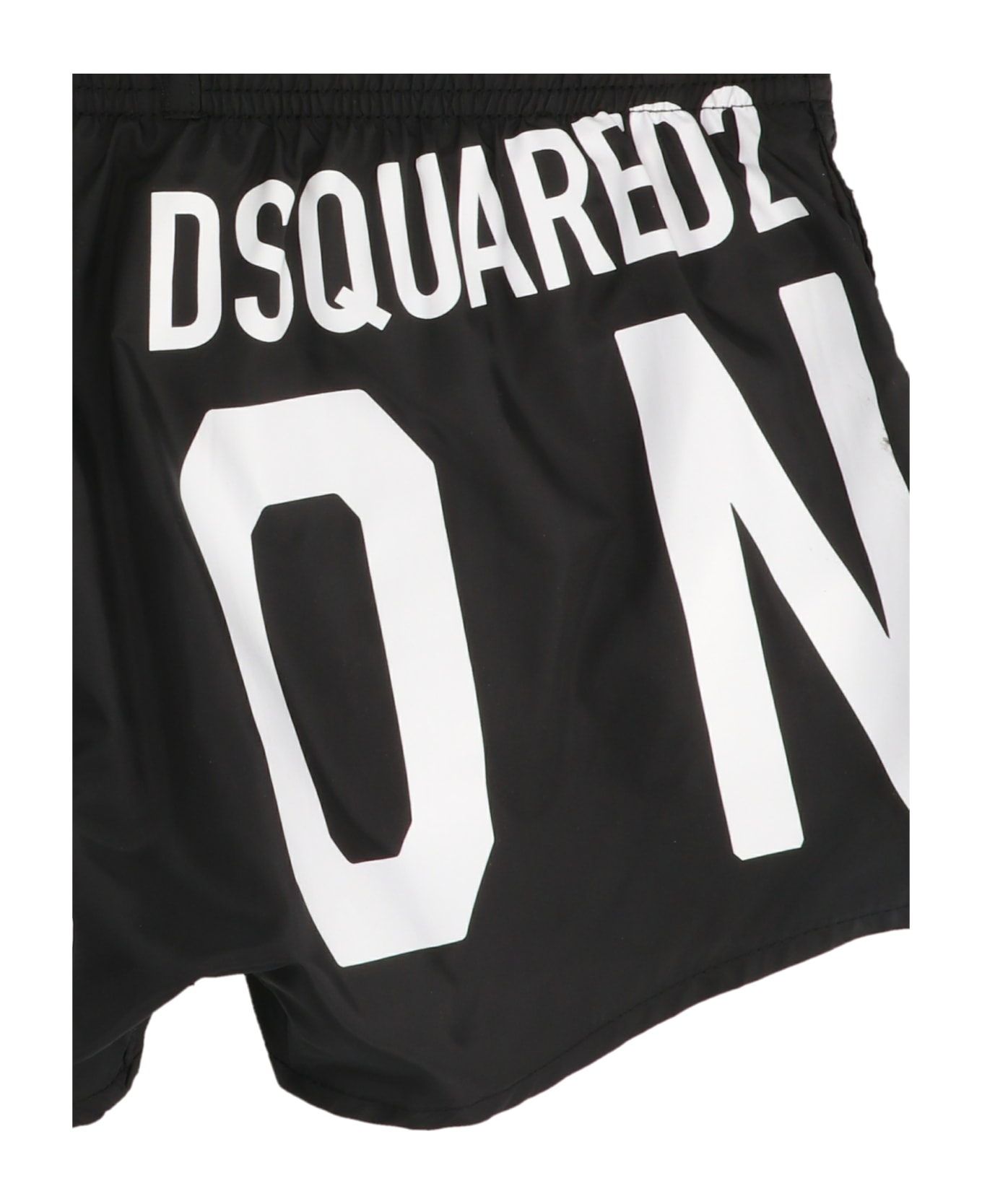 Dsquared2 Logo Print Swimming Trunks - White/Black