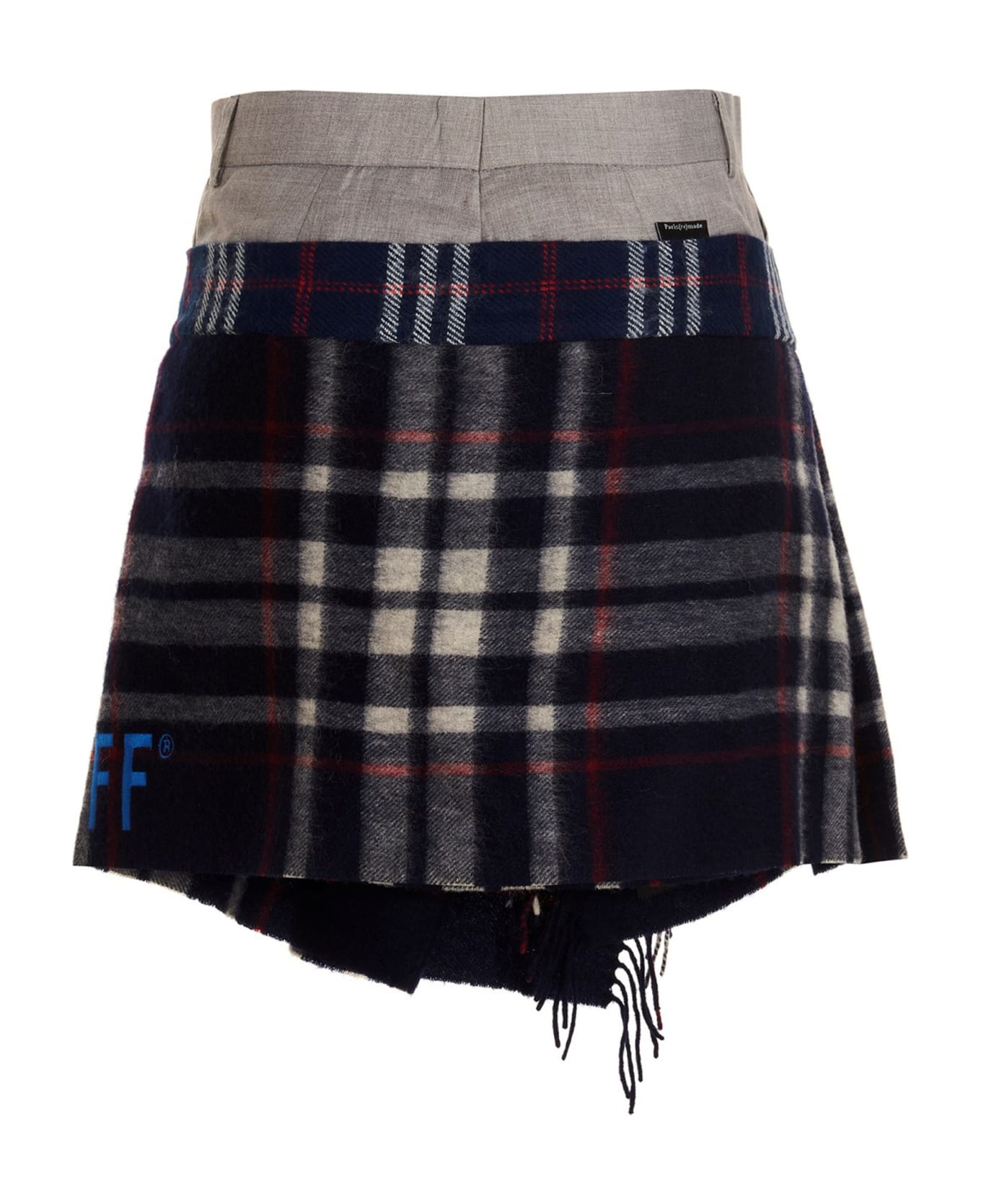 1/OFF 'check Scarf Reworked' Skirt - Multicolor