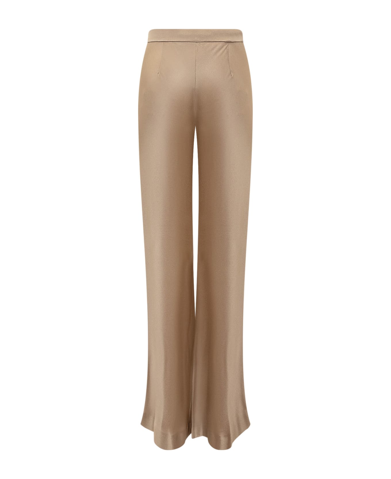 Alberta Ferretti Satin Trousers - Nude & Neutrals