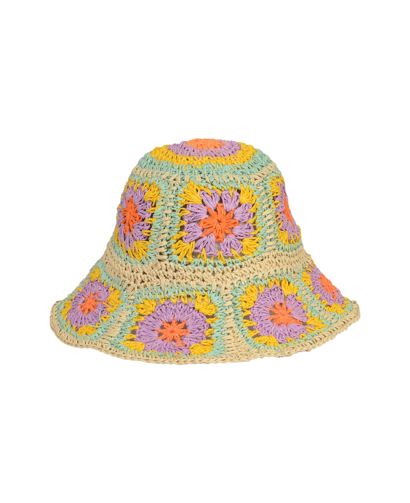 Weili Zheng Crochet Patterned Hat - Pastel 帽子