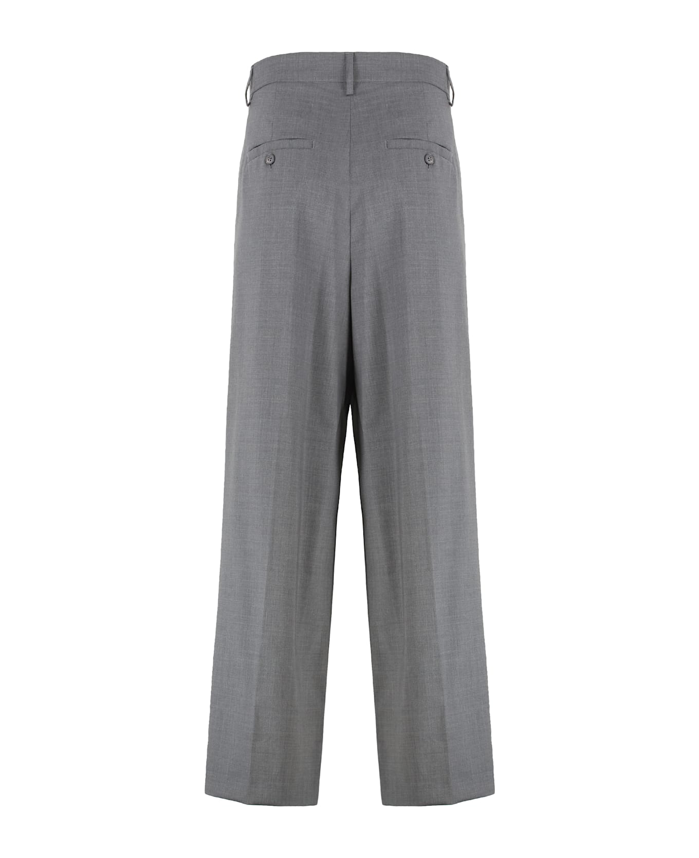 Weekend Max Mara Adelfi Virgin Wool Trousers - grey