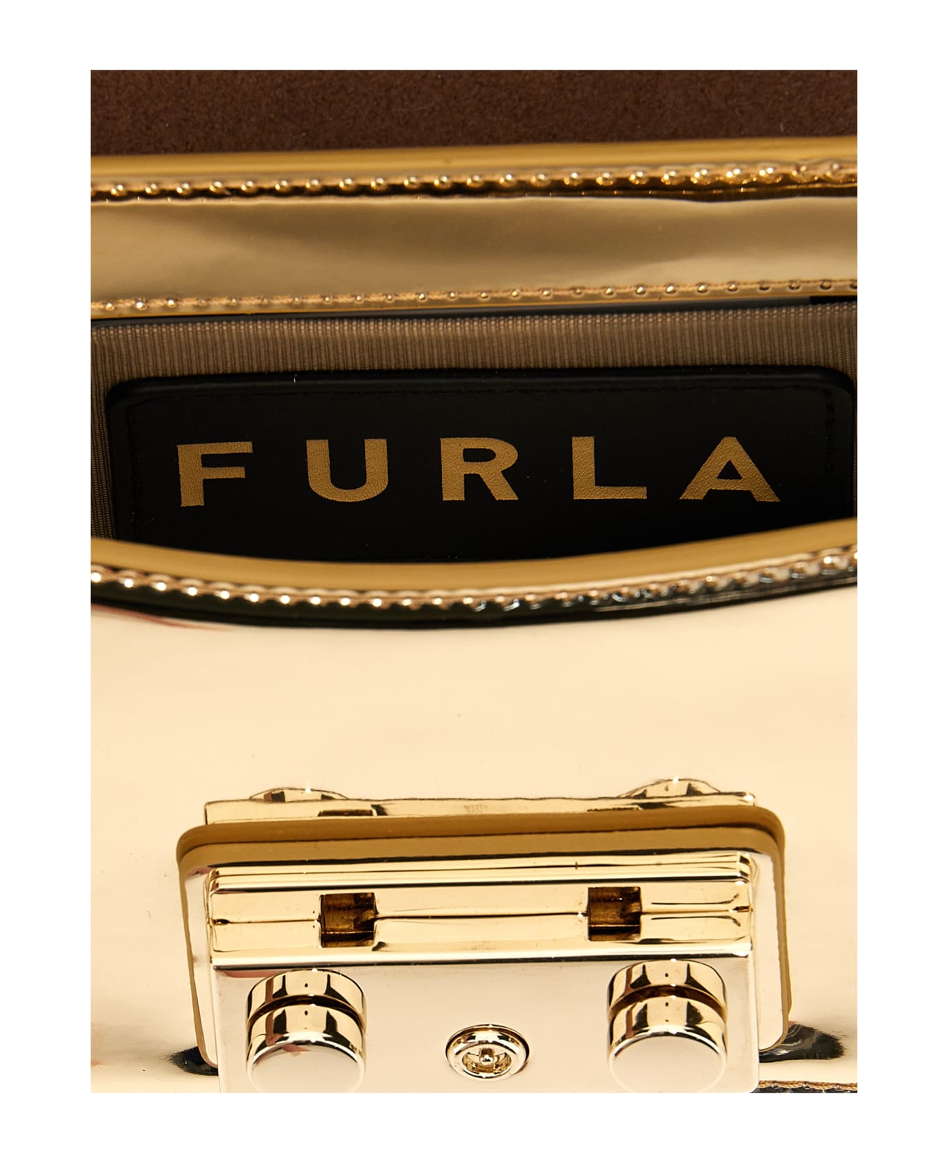 Furla 'metropolis Mini' Crossbody Bag - Color Gold ショルダーバッグ