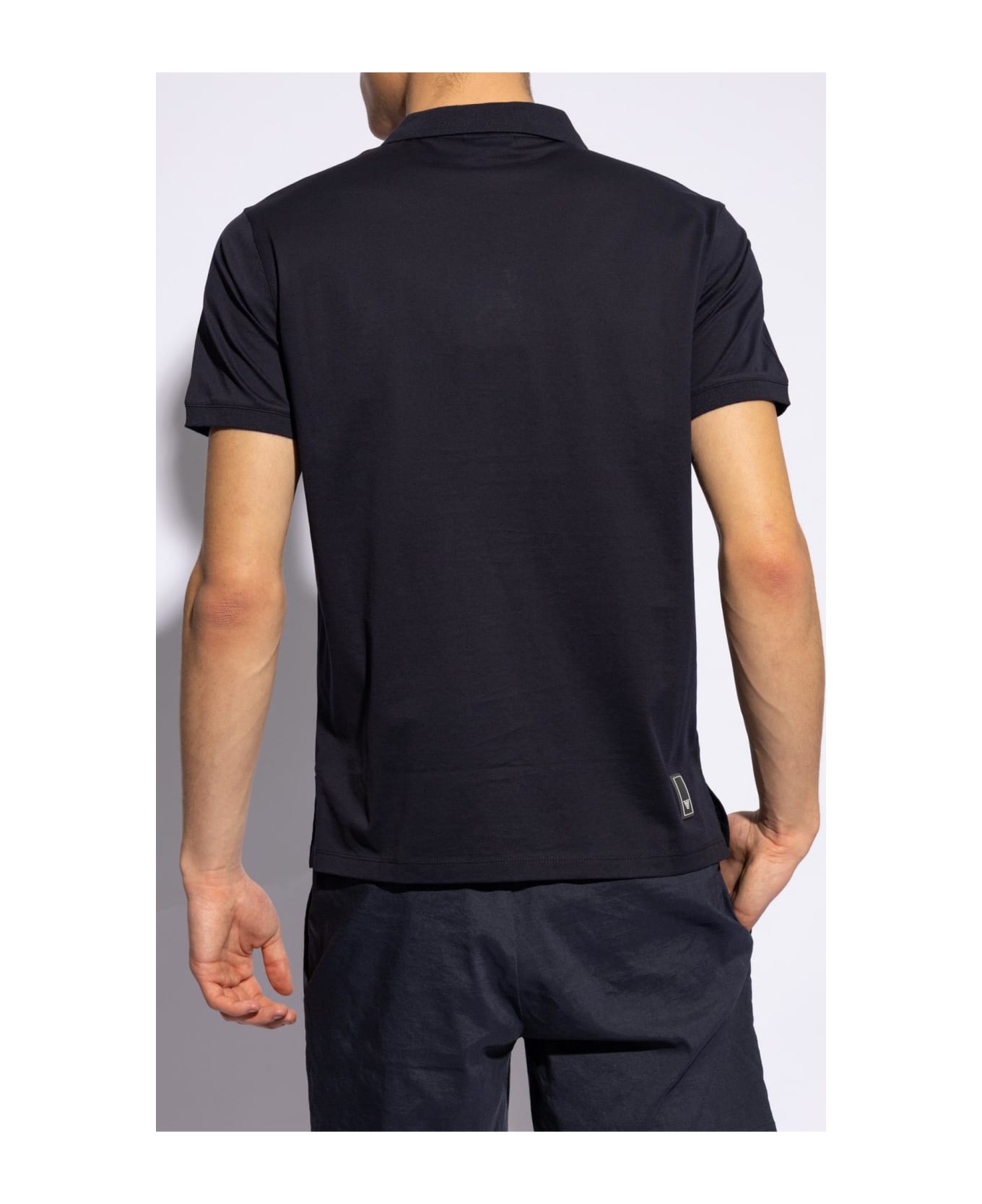 Emporio Armani Cotton Polo Shirt - Navy