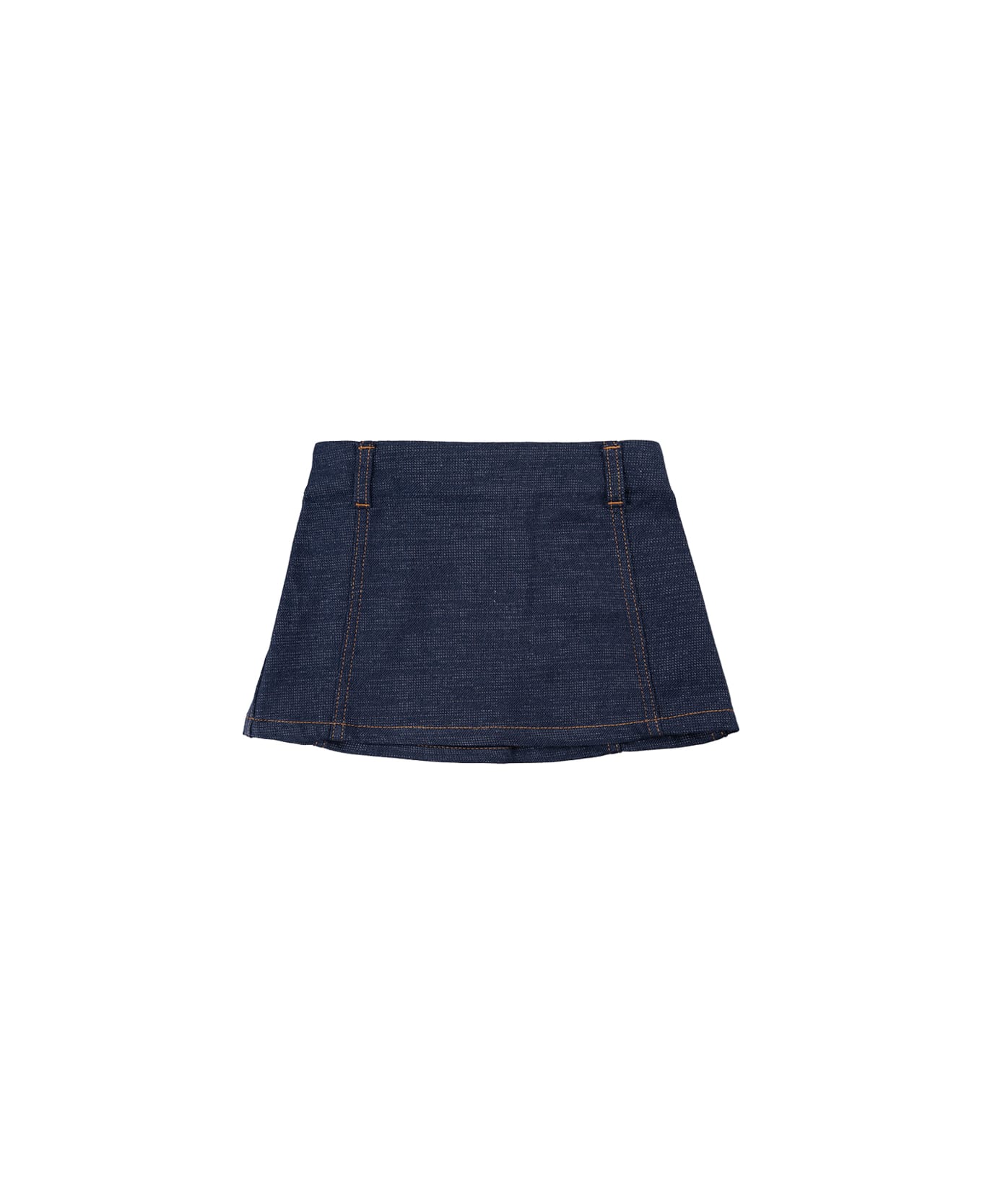 Simonetta Blue Skirt With Lurex Details - Blue