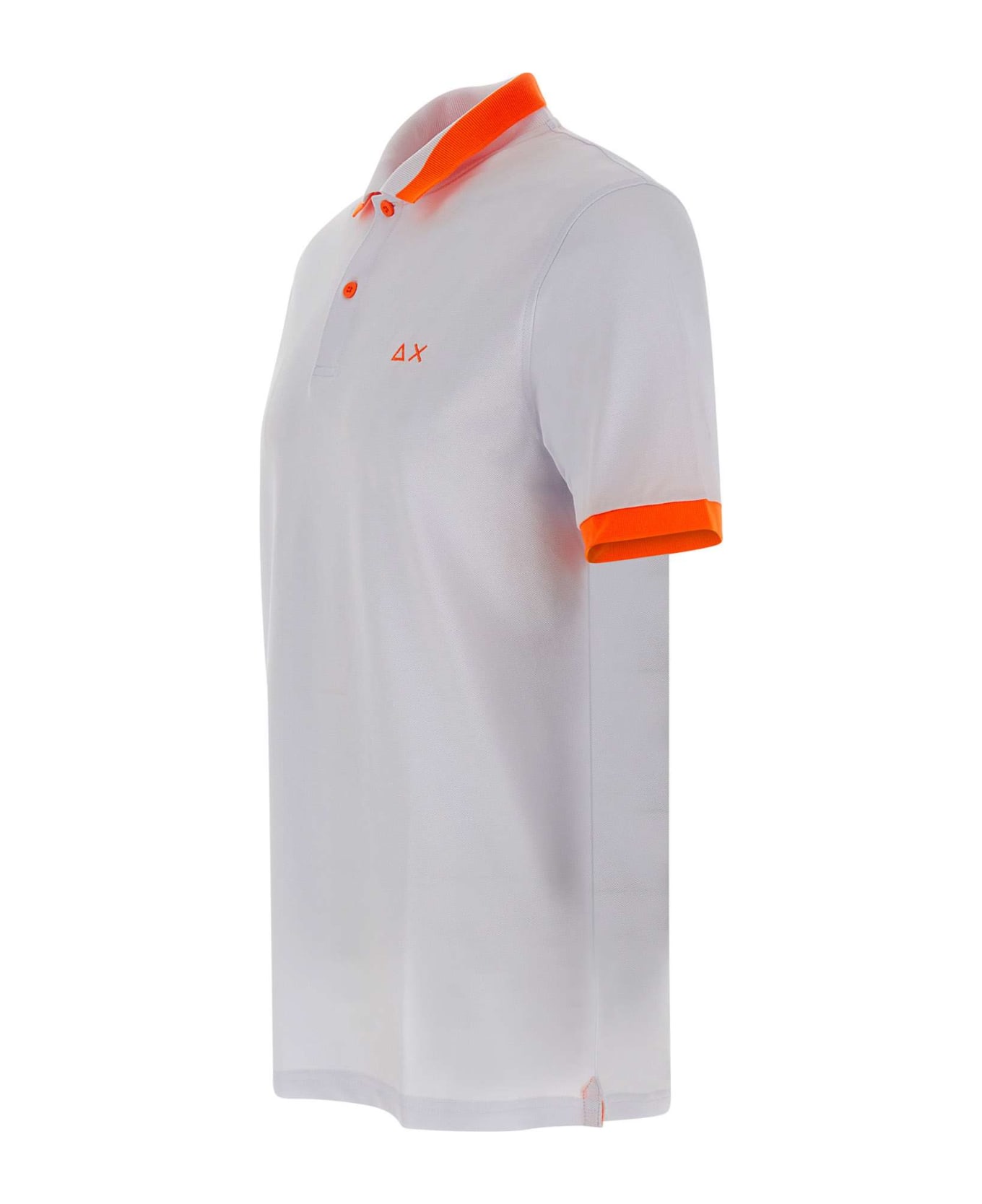 Sun 68 "big Stripe" Cotton Polo Shirt - WHITE ポロシャツ